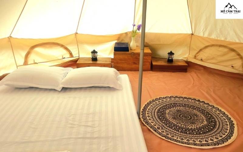 Suối Đá Trắng Glamping với các lều trại đầy đủ tiện nghi cho du khách