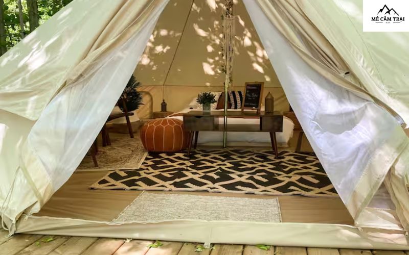 Khu lều trại Glamping đây đủ tiện ích