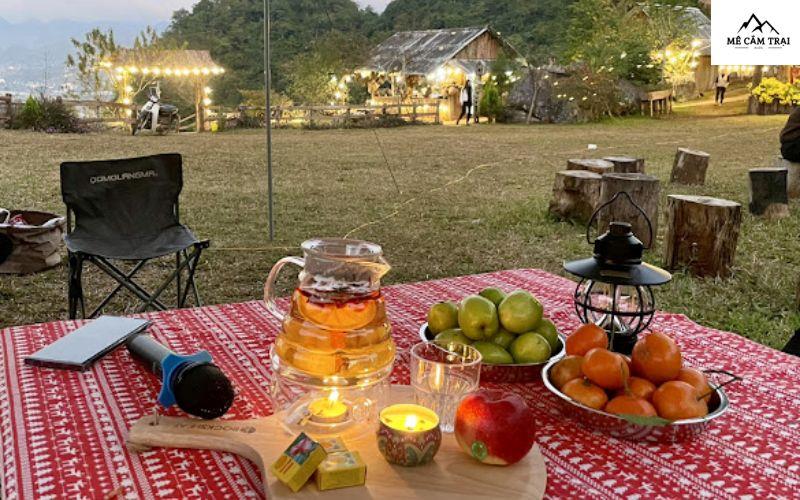 Những bàn tiệc trà chiều cực chill tại Camping Đồi Mây Mộc Châu