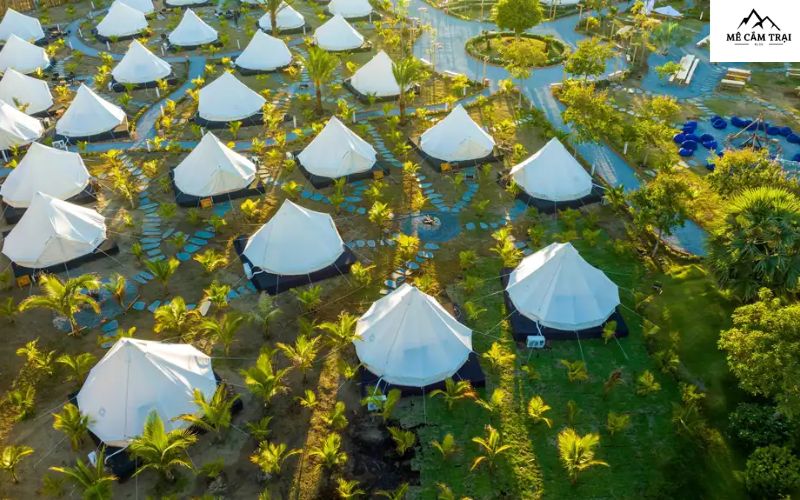 Toàn cảnh khu Glamping tại The Maris Glamping