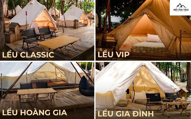 Thông tin về giá các dịch vụ lưu trú và giải trí tại Pi Glamping