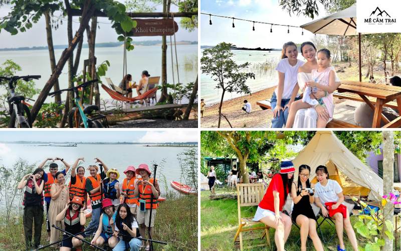 Khói Glamping Đồng Nai tọa lạc gần hồ Trị An